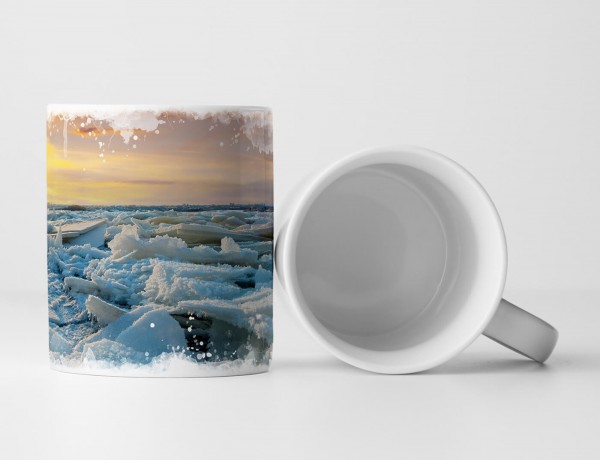 Paul Sinus Art Tasse Geschenk Landschaftsfotografie – Winterlicher Sonnenaufgang