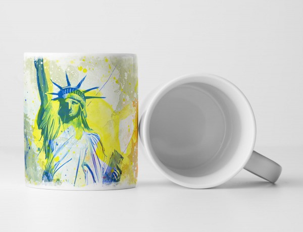 Paul Sinus Art Freiheitsstatue I Tasse als Geschenk, Design Sinus Art