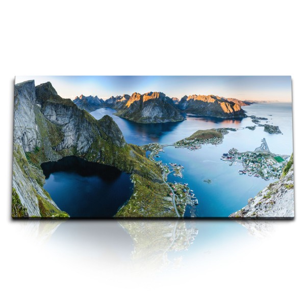 Paul Sinus Art Kunstdruck Bilder 120x60cm Lofoten Inseln Norwegen Natur Meer Klippen Berge