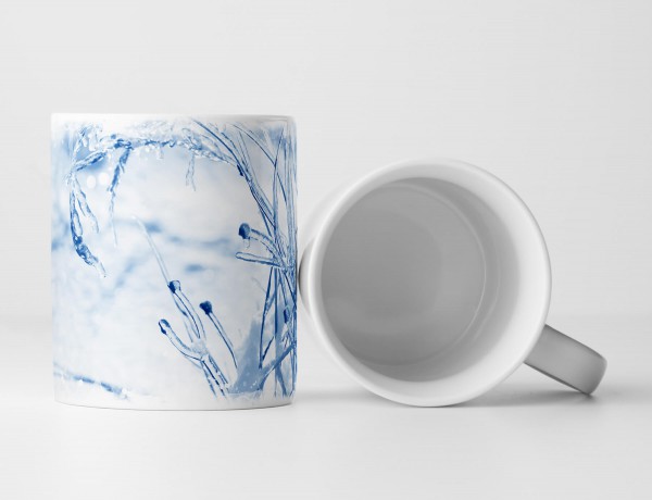 Paul Sinus Art Tasse Geschenk Winter – Fotografie gefrorenes Gras Frost