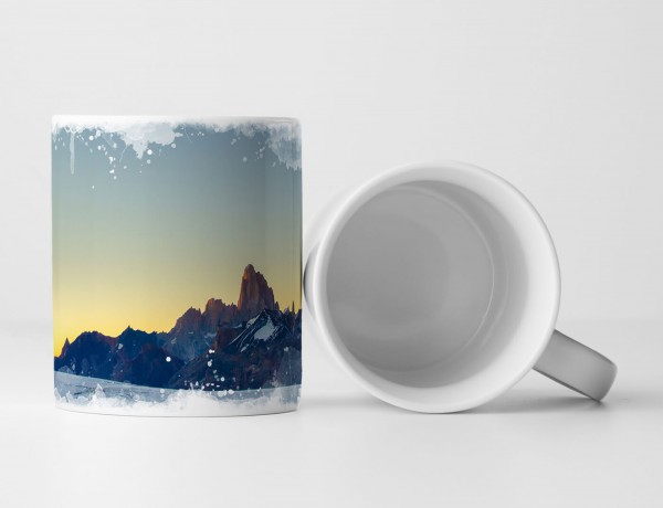 Paul Sinus Art Tasse Geschenk Landschaftsfotografie – Mount Fitz Roy bei Sonnenaufgang