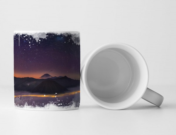 Paul Sinus Art Tasse Geschenk Landschaftsfotografie – Sterne und Berge