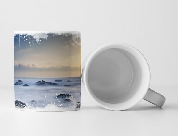 Paul Sinus Art Tasse Geschenk Landschaftsfotografie – Felsen in mystischer Nebellandschaft