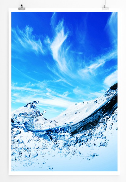 Paul Sinus Art 90x60cm Poster Fotografie Luftblasen im Wasser am Himmel