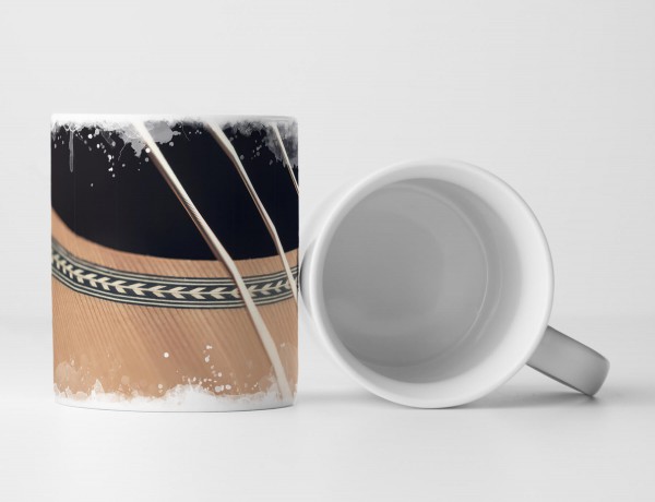 Paul Sinus Art Tasse Geschenk Makroaufnahme – Gitarrensaiten