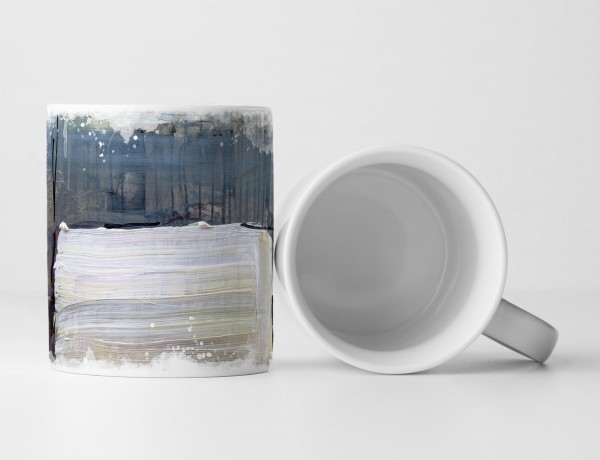 Paul Sinus Art Tasse Geschenk Abstraktes Bild mit weißem Rechteck