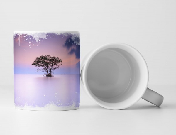 Paul Sinus Art Tasse Geschenk Baum im Wasser