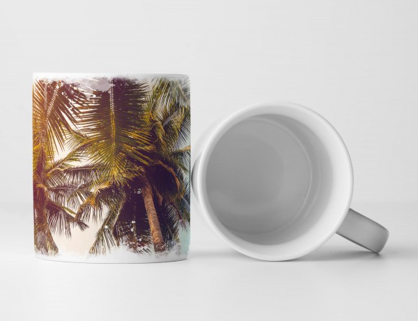 Paul Sinus Art Tasse Geschenk Fotografie – Vintage Palmen Beach