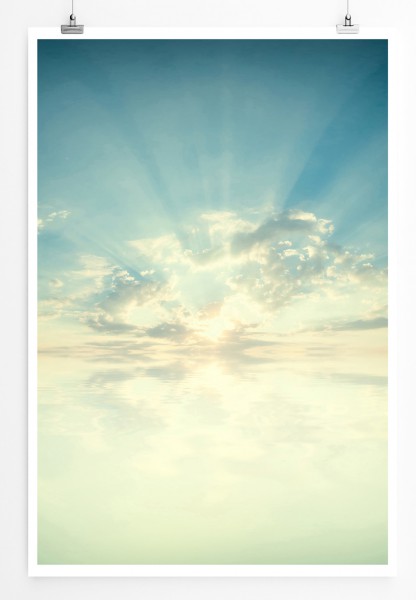 Paul Sinus Art 90x60cm Poster Sonniger Wolkenhimmel