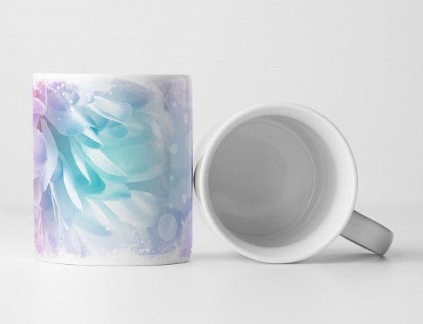 Paul Sinus Art Tasse Geschenk Blütenfotografie – Chrysanthemen auf leuchtendem Untergrund