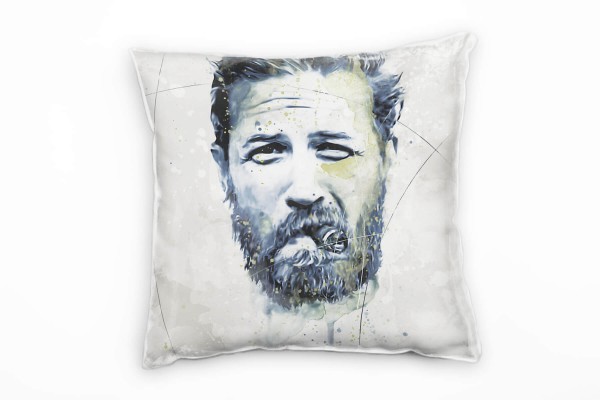 Paul Sinus Art Tom Hardy I Deko Kissen Bezug 40x40cm für Couch Sofa Lounge Zierkissen