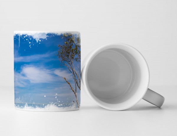 Paul Sinus Art Tasse Geschenk Baum am Strand – Fotografie bei Sonnenschein