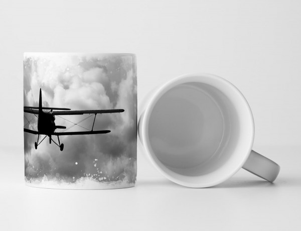 Paul Sinus Art Tasse Geschenk Künstlerische Fotografie – Flugzeug in Wolkenlandschaft