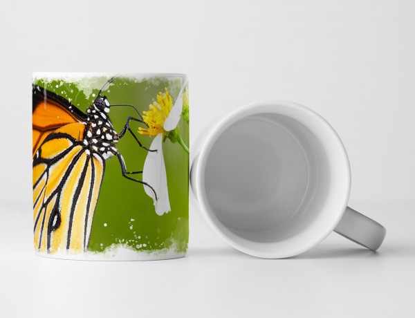 Paul Sinus Art Tasse Geschenk Tierfotografie – Gemeines Tigerauge Schmetterling