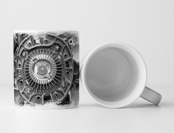 Paul Sinus Art Tasse Geschenk Künstlerische Fotografie – Nahaufnahme eines Oldtimer Motor