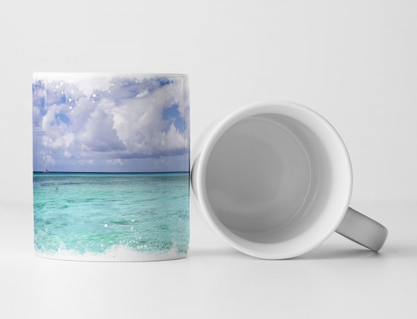 Paul Sinus Art Tasse Geschenk Landschaftsfotografie – Türkises Wasser in den Tropen