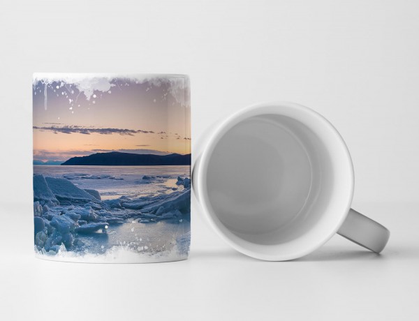 Paul Sinus Art Tasse Geschenk Landschaftsfotografie – Eismeer am Horizont