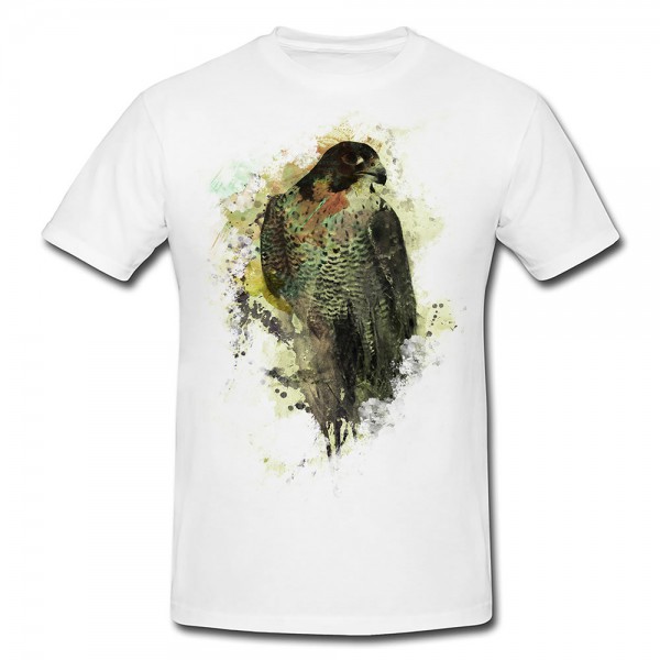 Paul Sinus Art Falke Premium Herren und Damen T-Shirt Motiv aus Paul Sinus Aquarell