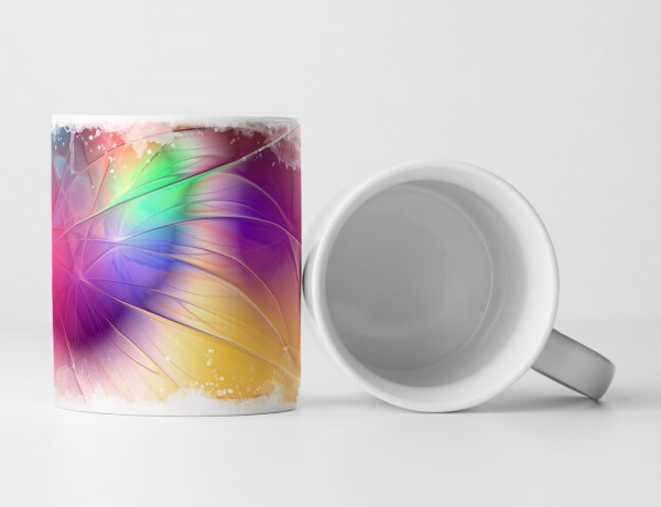 Paul Sinus Art Tasse Geschenk Digitale Grafik – Fröhliche Farbenexplosion