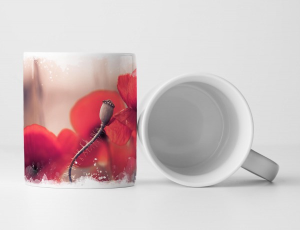 Paul Sinus Art Tasse Geschenk Naturfotografie – Klatschmohn im Sommer