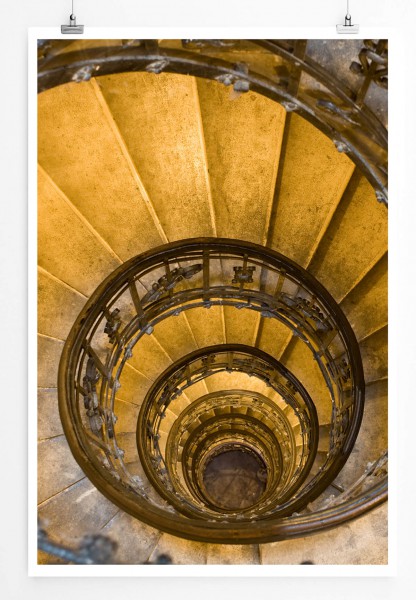 Paul Sinus Art 60x90cm Künstlerische Fotografie Poster Nostalgische Wendeltreppe