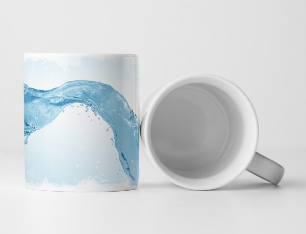 Paul Sinus Art Tasse Geschenk Wasserspritzer hellblau