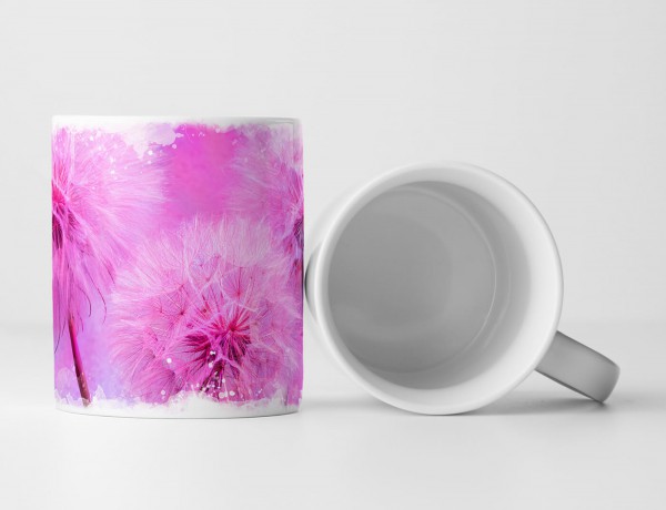 Paul Sinus Art Tasse Geschenk Künstlerische Fotografie – Pusteblume in pinkem Licht