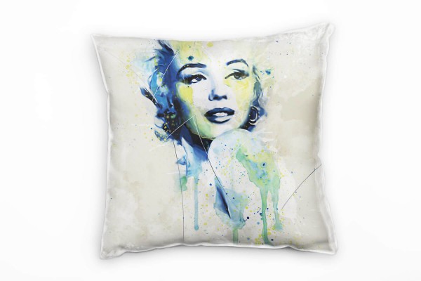 Paul Sinus Art Marilyn Monroe Deko Kissen Bezug 40x40cm für Couch Sofa Lounge Zierkissen