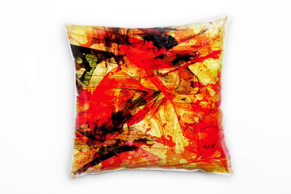 Paul Sinus Art Couch Sofa Lounge Zierkissen in 40x40cm Feuerrot Schwarz Gold Grasgrün