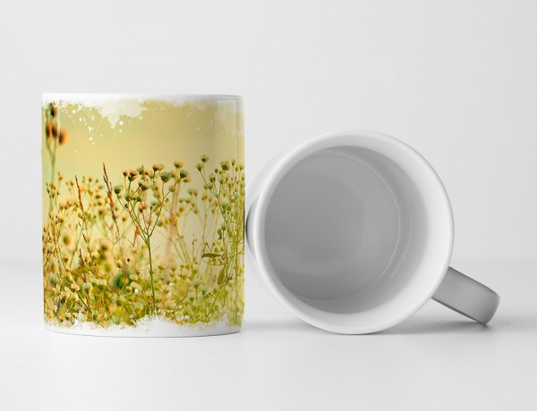 Paul Sinus Art Tasse Geschenk Naturfotografie – Herbstliches Blumenfeld im Sonnenschein