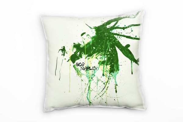 Paul Sinus Art Bob Marley II Deko Kissen Bezug 40x40cm für Couch Sofa Lounge Zierkissen