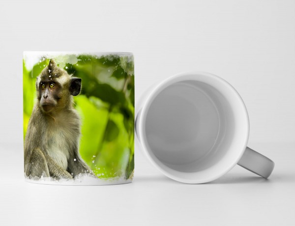 Paul Sinus Art Tasse Geschenk Affe in natürlicher Umgebung – Fotografie Mauritius