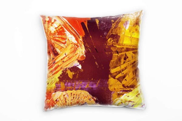 Paul Sinus Art Couch Sofa Lounge Zierkissen in 40x40cm Gold Weinrot Pink Leuchtrot Honiggelb