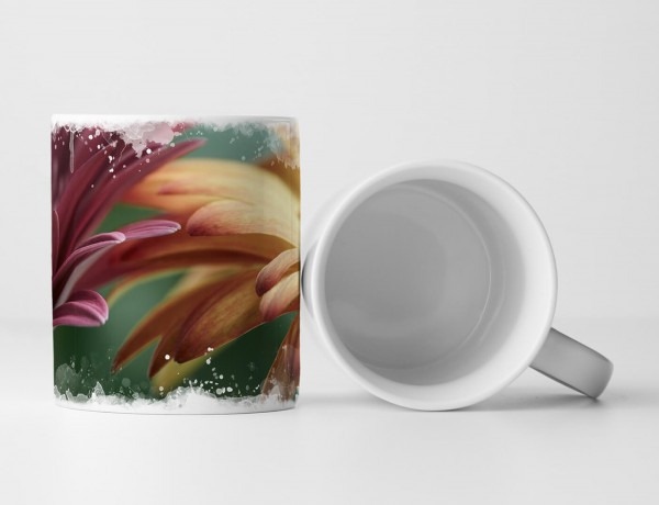 Paul Sinus Art Tasse Geschenk Naturfotografie – Rote und orange Blumen