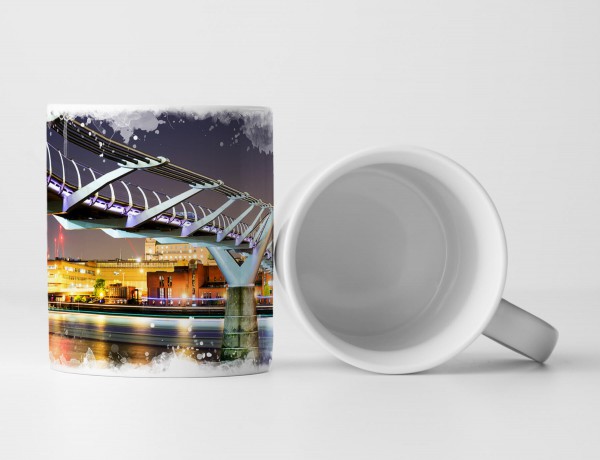 Paul Sinus Art Tasse Geschenk St. Pauls Kathedrale – Fotografie Millenium Bridge