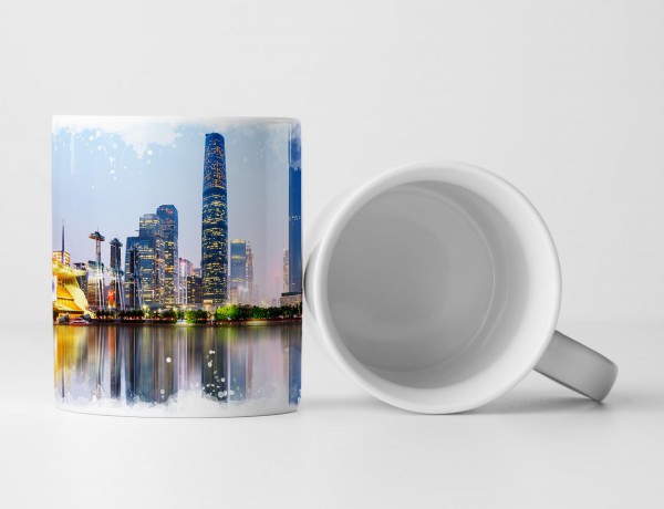 Paul Sinus Art Tasse Geschenk Fotografie – Skyline Panorama Guangzhou