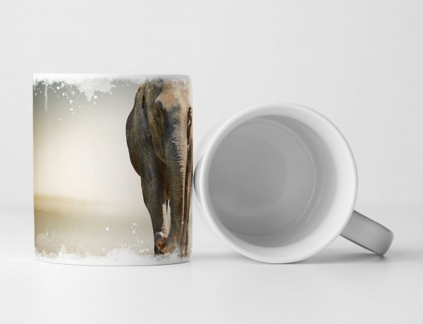 Paul Sinus Art Tasse Geschenk Tierfotografie – Hochwertige Aufnahme eines Elefanten