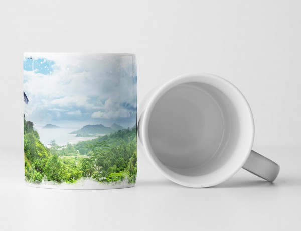 Paul Sinus Art Tasse Geschenk Landschaftsfotografie – Dschungel auf den Seychellen Inseln