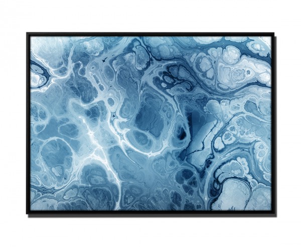 Paul Sinus Art 105x75cm Leinwandbild Petrol Abstrakt Wellen