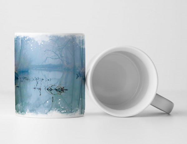 Paul Sinus Art Tasse Geschenk Landschaftsfotografie – Nebelige Moorlandschaft