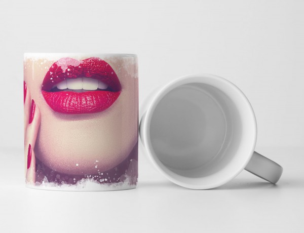 Paul Sinus Art Tasse Geschenk Künstlerische Fotografie – Sexy rote Frauenlippen