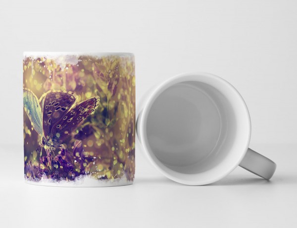 Paul Sinus Art Tasse Geschenk Naturfotografie – Schmetterling im Regen