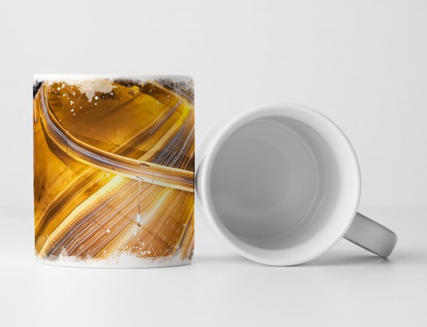 Paul Sinus Art Tasse Geschenk Fotografie – Verkehrsnetz