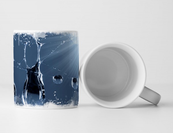 Paul Sinus Art Tasse Geschenk Naturfotografie – Tautropfen im Spinnennetz