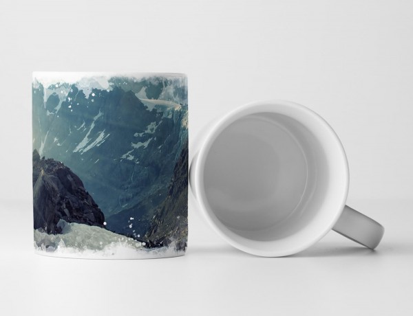 Paul Sinus Art Tasse Geschenk Landschaftsfotografie – See im Hochgebirge