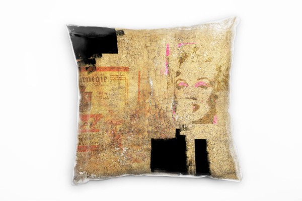 Paul Sinus Art Couch Sofa Lounge Zierkissen in 40x40cm Gold Reinornage Erikaviolett Schwarz