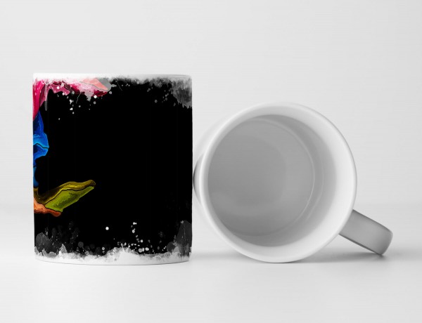 Paul Sinus Art Tasse Geschenk abstraktes Bild eines Kopfprofils