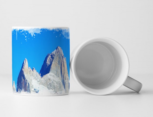 Paul Sinus Art Tasse Geschenk Landschaftsfotografie – Berühmter Fitzroy bei strahlendem Wetter Argentinien