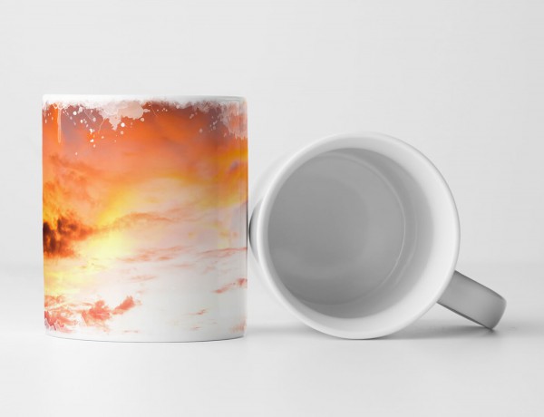 Paul Sinus Art Tasse Geschenk Naturfotografie – Sonnenuntergang über dem Meer