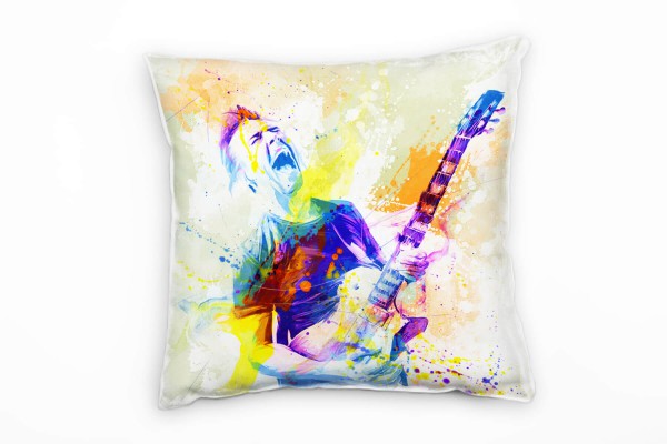 Paul Sinus Art Rockstar IV Deko Kissen Bezug 40x40cm für Couch Sofa Lounge Zierkissen